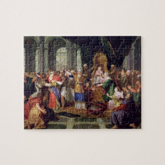 Athaliah Expelled from the Temple, c.1697 (oil on Jigsaw Puzzle (Horizontal)