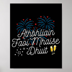 Athbhliain Faoi Mhaise Dhuit Irish New Years Poster