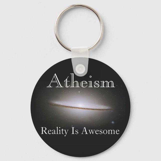 atheism, reality is awesome key ring (Front)