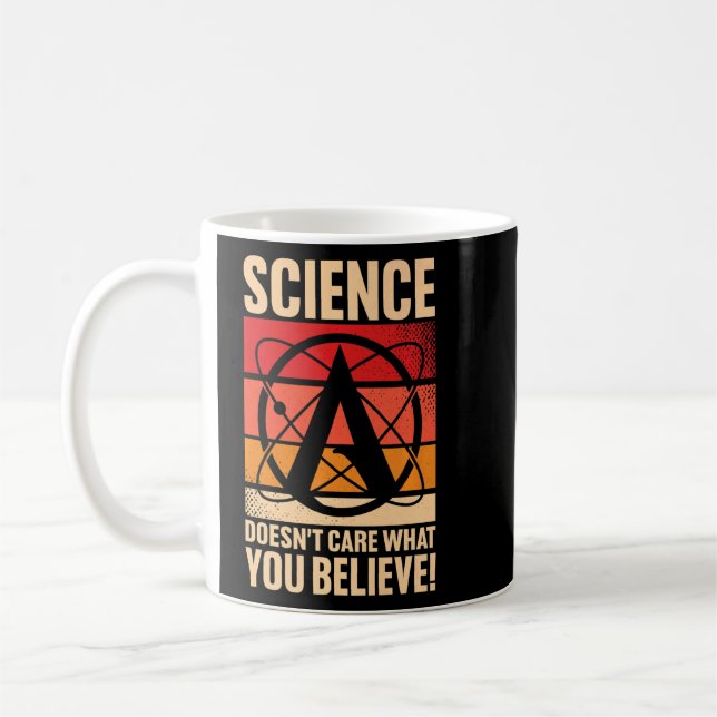 Atheism Symbol Atheist Agnostic Anto Religion Retr Coffee Mug (Left)