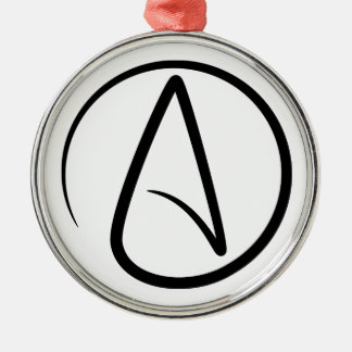 Atheism Symbol - Atheist Sign Metal Tree Decoration
