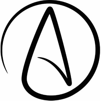 Atheism Symbol - Atheist Sign Standing Photo Sculpture