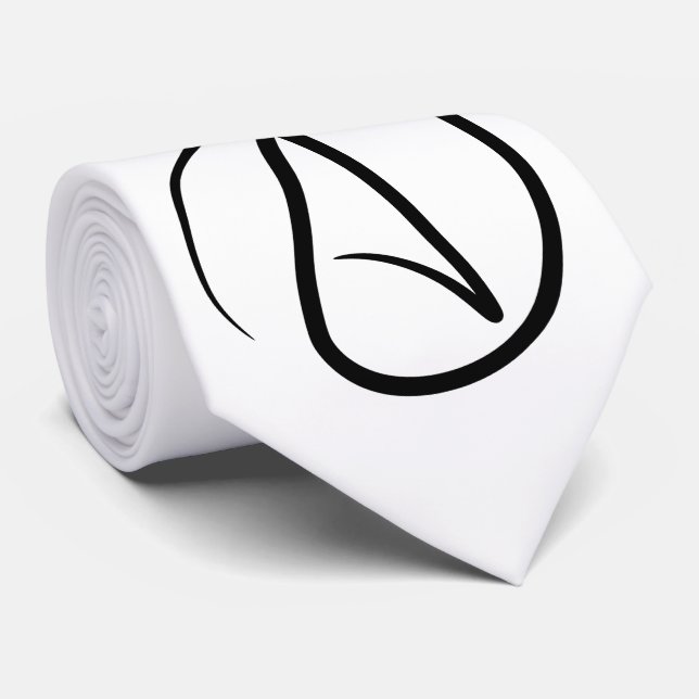 Atheism Symbol - Atheist Sign Tie (Rolled)