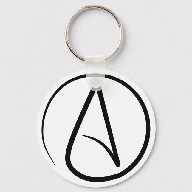Atheism Symbol Key Ring (Front)