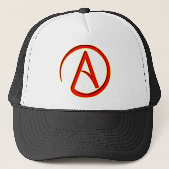 Atheism Symbol Trucker Hat (Front)