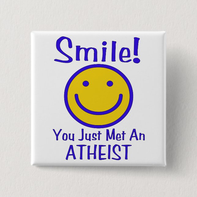 Atheist 15 Cm Square Badge (Front)