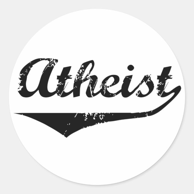Atheist 2 classic round sticker (Front)