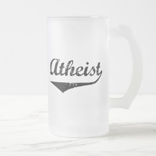Atheist 2 frosted glass beer mug (Right)
