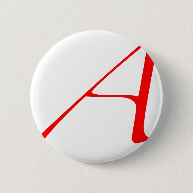 Atheist "A"  logo 6 Cm Round Badge (Front)