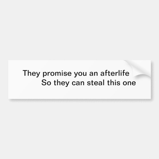 Atheist Afterlife Bumper Sticker (Front)