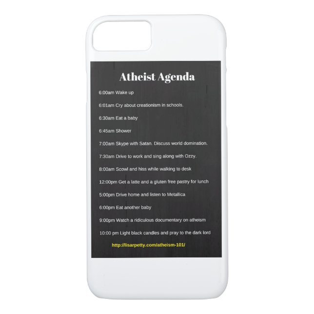 Atheist Agenda iPhone 7 case (Back)