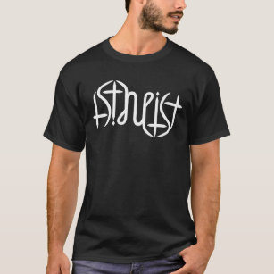 Atheist Ambigram - Original (white) T-Shirt