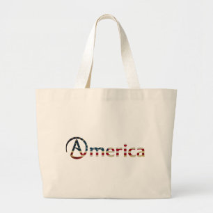 Atheist American Large Tote Bag