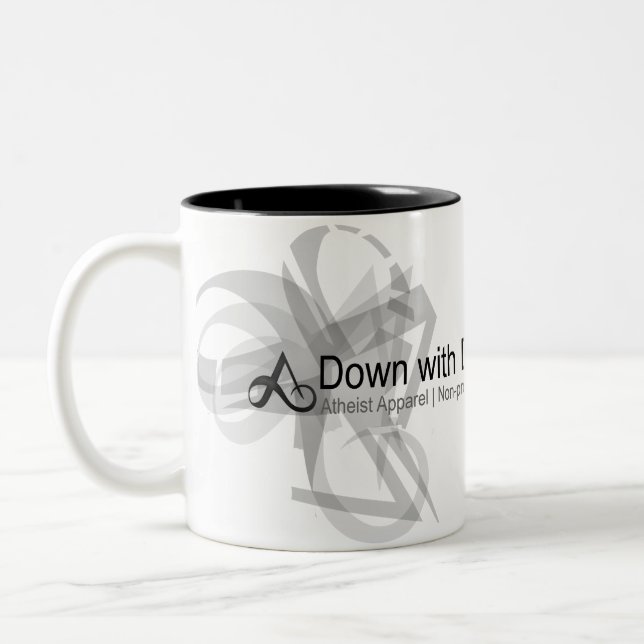 Atheist Apparel - Down with Darwin Mug (Left)