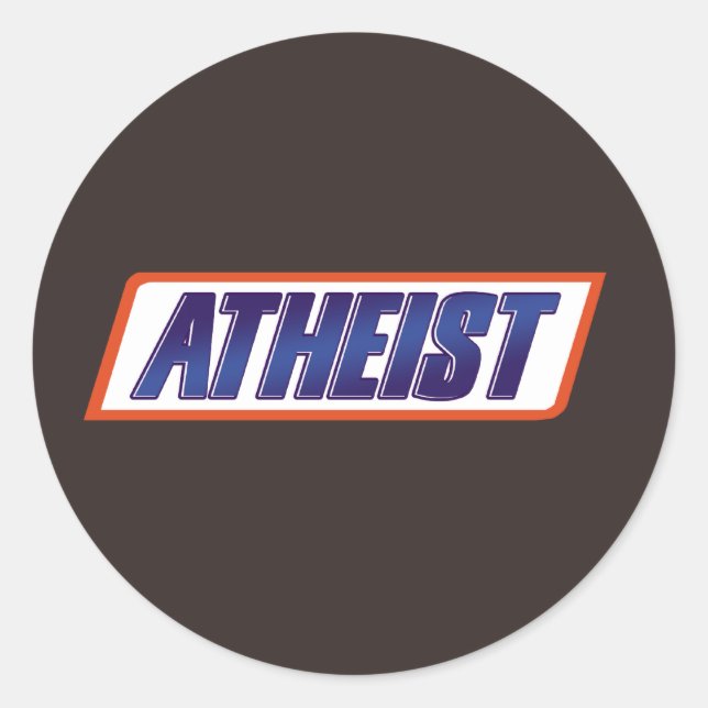 Atheist Atheism Parody Classic Round Sticker (Front)