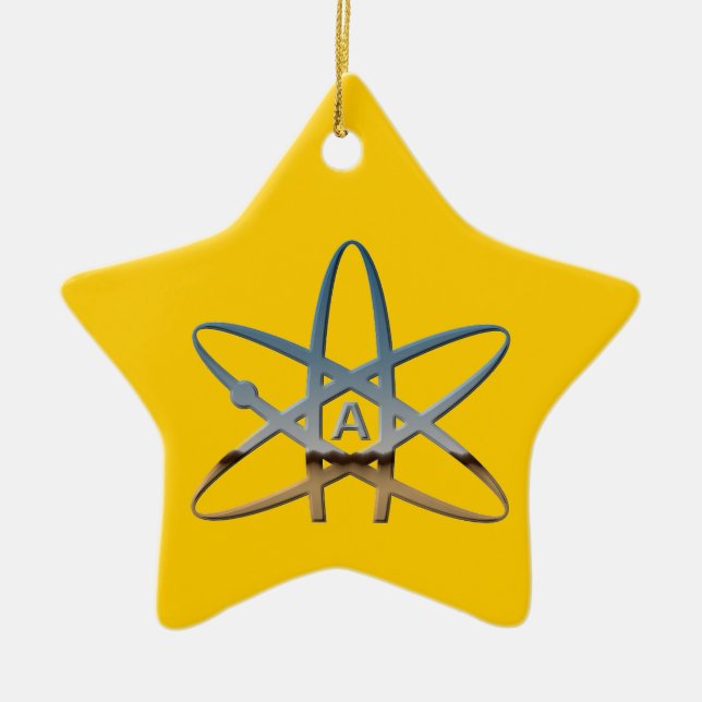 Atheist Atom Star Ornament (Front)
