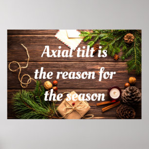 Atheist "Axial tilt is the reason for the season" Poster