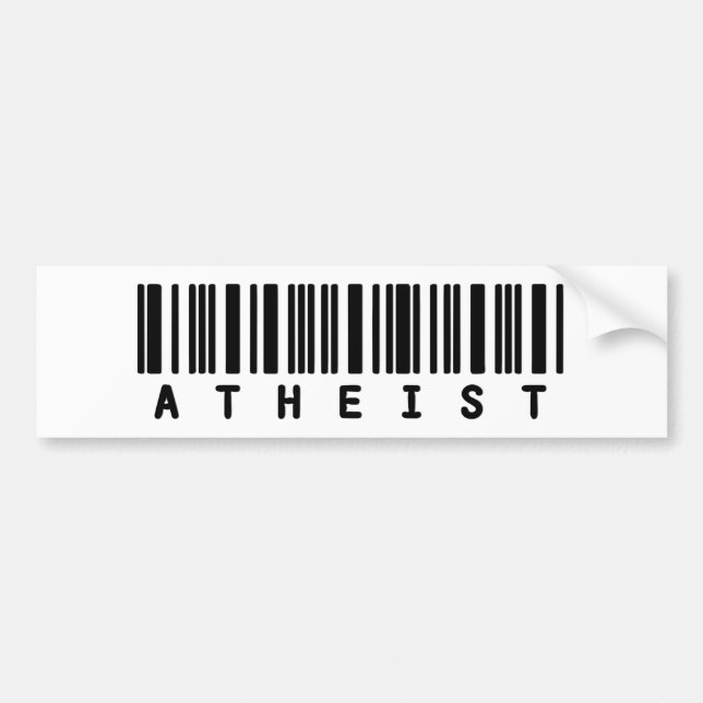 Atheist Bar Code Bumper Sticker (Front)