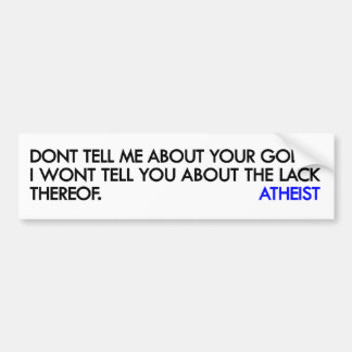 Atheist Bumper Sticker