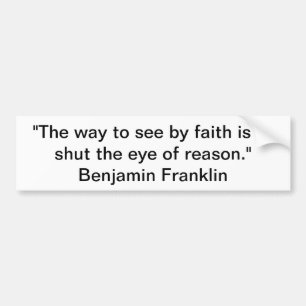 Atheist Bumper Sticker Founding Father Quotes