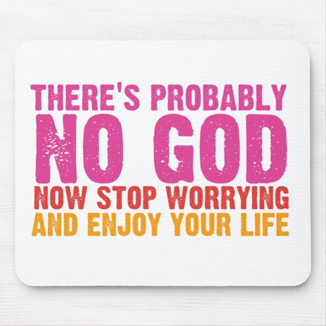 Atheist Bus Campaign (Vertical) Mouse Mat (Front)