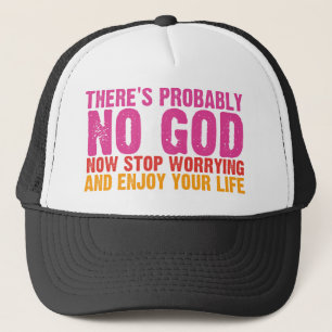 Atheist Bus Campaign (Vertical) Trucker Hat
