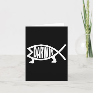 Atheist Charles Darwin Theory Of Evolution Fish  Card