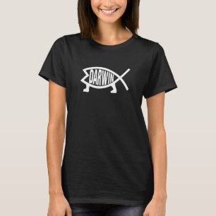 Atheist Charles Darwin Theory of Evolution Fish T-Shirt