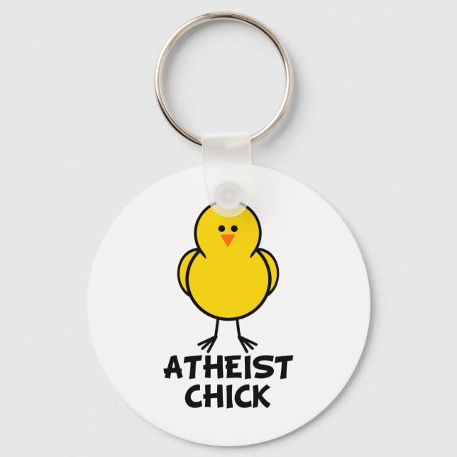 Atheist Chick Key Ring (Front)