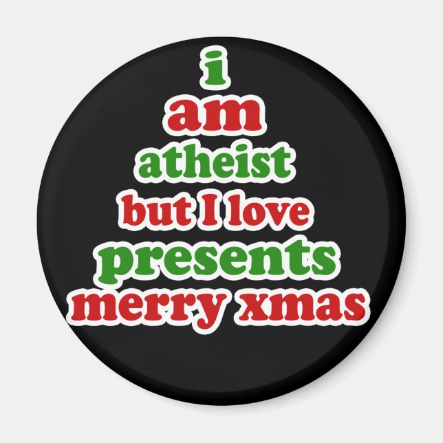 Atheist Christmas Magnet (Front)