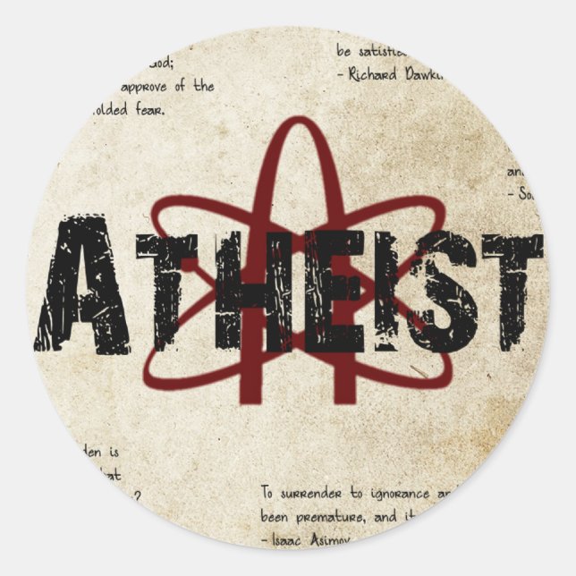 Atheist Classic Round Sticker (Front)