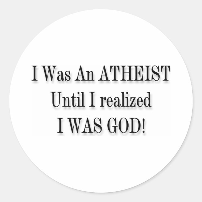 Atheist Classic Round Sticker (Front)