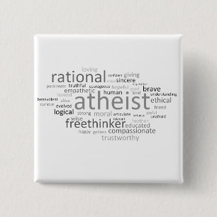 Atheist Cloud 15 Cm Square Badge