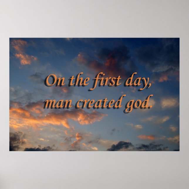 atheist clouds poster (Front)