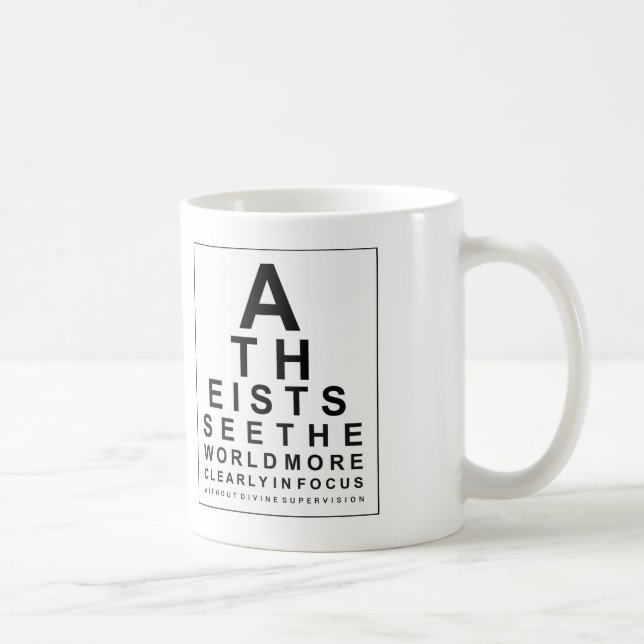 Atheist Eye Test Coffee Mug (Right)