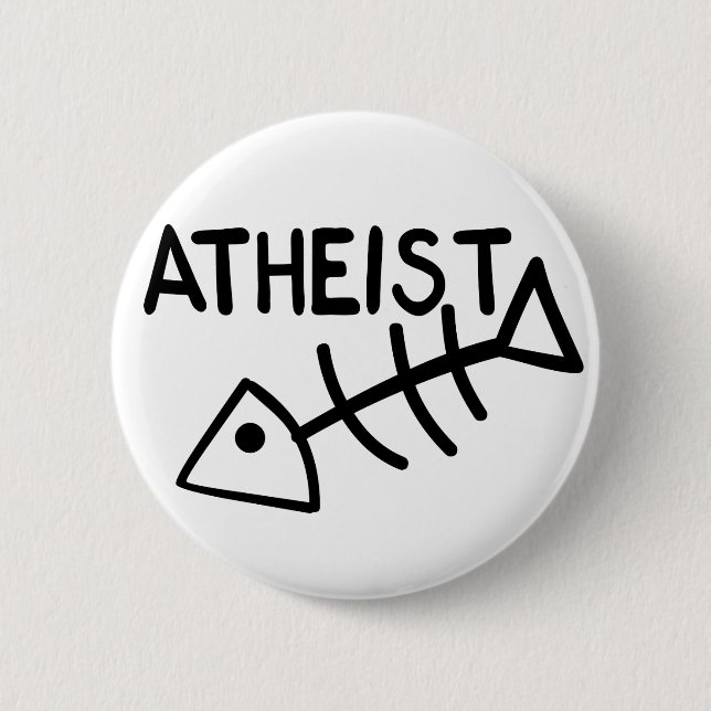 Atheist Fish 6 Cm Round Badge (Front)