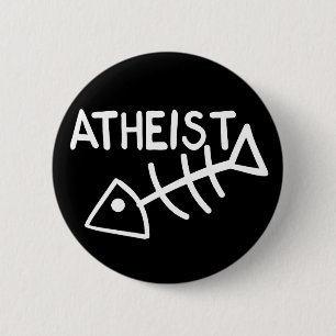 Atheist Fish 6 Cm Round Badge