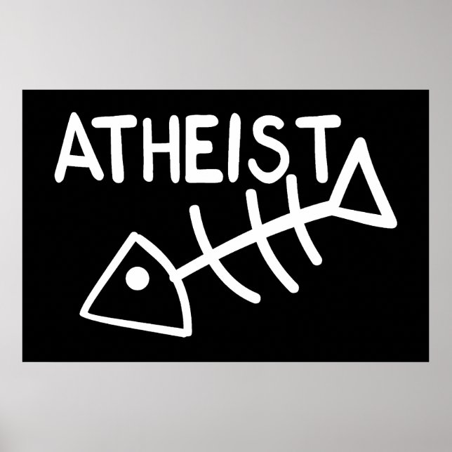 Atheist Fish Poster (Front)