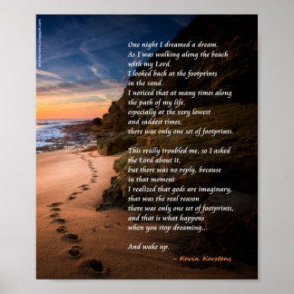 Atheist Footprints Poster