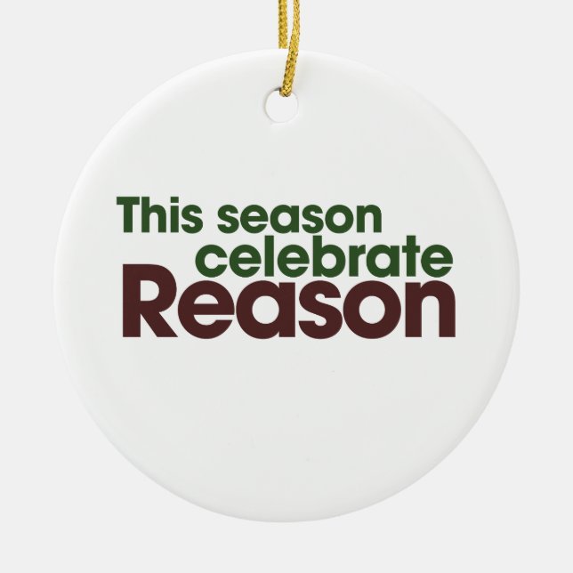 Atheist Holiday Ceramic Tree Decoration (Front)