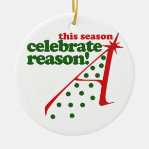 Atheist Holiday Season Ceramic Tree Decoration