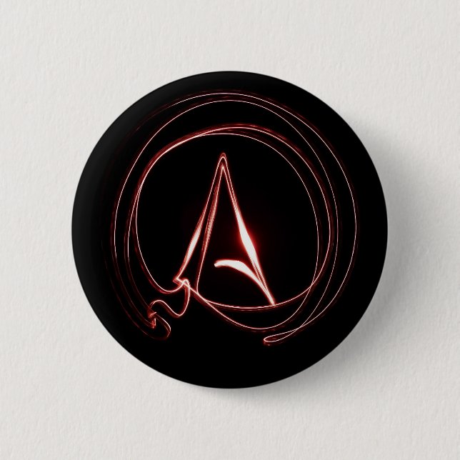 Atheist in Red 6 Cm Round Badge (Front)
