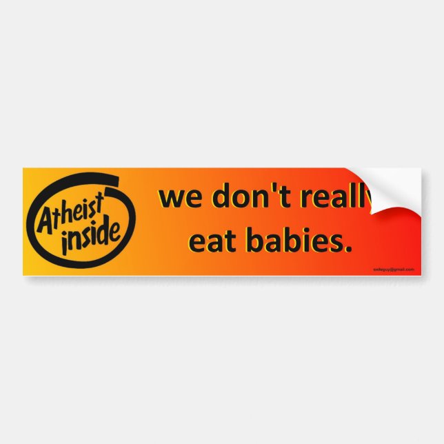 atheist inside bumper sticker (Front)