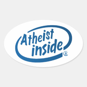 Atheist Inside Oval Sticker