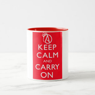 Atheist Keep Calm and Carry On Poster Mug