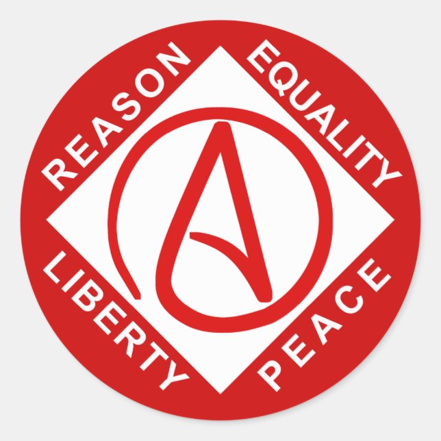 Atheist logo stickers (Front)