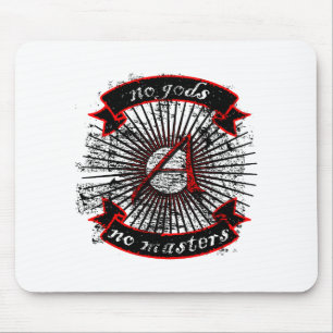 Atheist No Gods, No Masters Mouse Mat