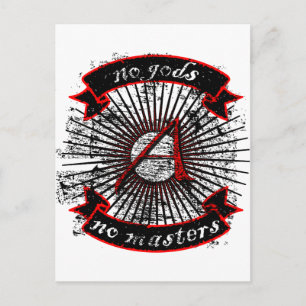 Atheist No Gods, No Masters Postcard