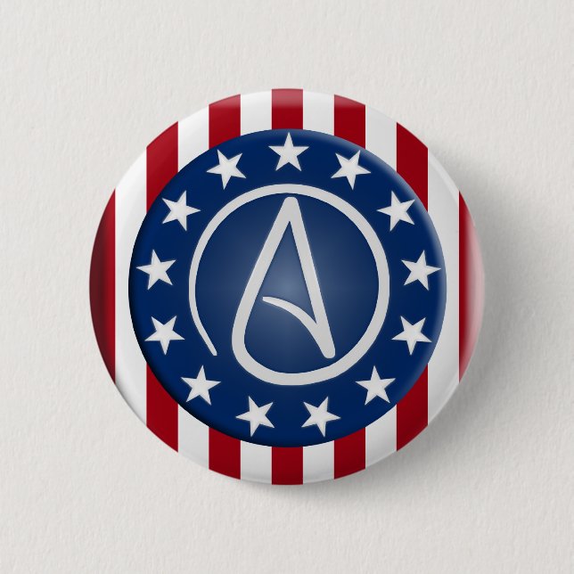 Atheist Patriot button (Front)