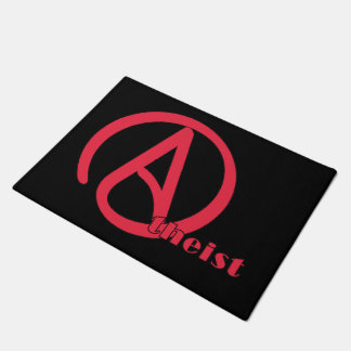 Atheist Pride Symbol Red Identity Belief Doormat